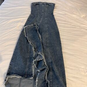 Urban Outfitters Blue Denim Maxi Dress